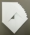 Pack of 10 11x14 White Picture Mats with White Core Bevel Cut for 8x10 Pictures