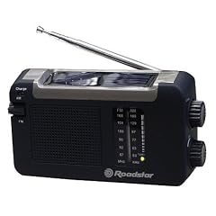 Roadstar TRA-500 DS Tragbares Solar-Radio (UKW-/MW-Tuner , Dynamo und Akkubetrieb) schwarz