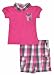 Company 81 "Bright Pink Polo & Grey Plaid" Toddler Girls 2Pc Bermuda Set (3T)