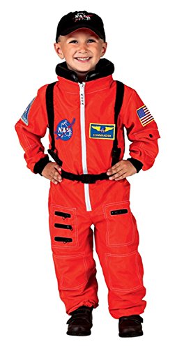 Aeromax Jr. Astronaut Suit with Embroidered Cap - Orange