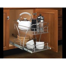 Amerock C54009-2T-26 Two-Tier Pull-Out Organizer, Chrome by Amerock