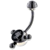 Chinese Love Symbol Dangle Belly Ring