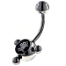 Chinese Love Symbol Dangle Belly Ring