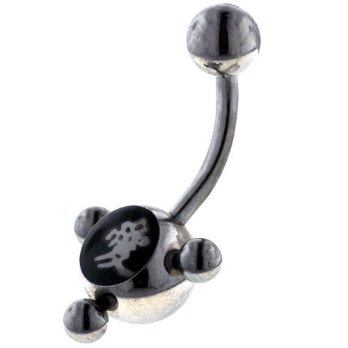 Pugster Chinese Love Symbol Dangle Belly Ring