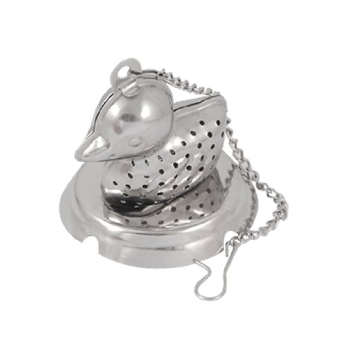 Silver Tone Duck Shaped Tea Infuser Strainer Mesh Ball