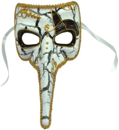 Loftus Interntional - Long-Nosed Black & White Venetian Adult Mask