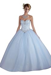  Crystals Crystal Sweetheart  Ball Gown Quinceanera Dress 