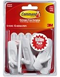 Command Medium Hooks, White, 6-Hook