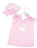 Mud Pie Baby Little Princess Crown Sundress and Bow Sunhat, 2-Piece Set
