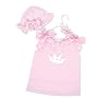 Mud Pie Baby Little Princess Crown Sundress and Bow Sunhat, 2-Piece Set