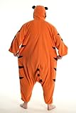 Kigs Adult Tiger Kigurumi Onesie Pyjamas; One Size Orange