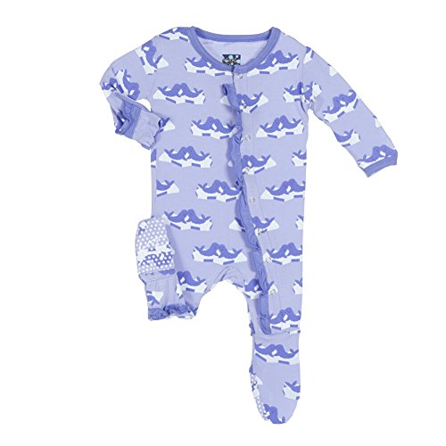KicKee Pants Print Ruffle Footie (Baby)
