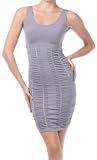 Women's Sleeveless Smocked Evening Stretch Cocktail Mini Dress