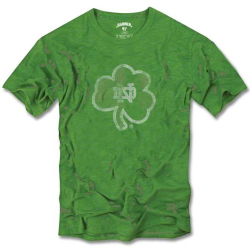 Notre Dame Fighting Irish Green '47 Brand Vintage Mascot Scrum T-Shirt