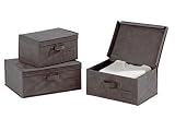 WENKO 4260020100 Aufbewahrungsbox Libertà L - atmungsaktives Vlies, 44 x 19 x 33 cm, grau