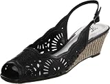 Trotters Womens Melanie Wedge Sandal,Black,8.5 S US Sandal
