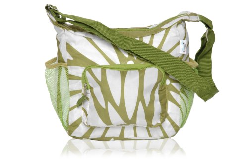 BlueAvocado LNCH-KW Insulated Reusable Collapsible Lunch Tote, Kiwi Wildflower