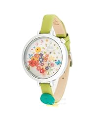 Ufingo-Korean Mini Creative Cartoon Stylish Nice Women Quartz Watch Gifts For Ladies/Girls-Green Small Band Flowers Theme Dial