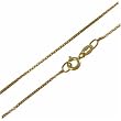 18K Gold Over Sterling Silver 1mm Box Chain Necklace 14" 16" 18" 20" 24" 30"