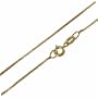 18K Gold Over Sterling Silver 1mm Box Chain Necklace 14" 16" 18" 20" 24" 30"