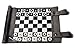 Pitkin Stearns International, Inc. Genuine Leather Roll-Up Travel Game - Chess/Checkers