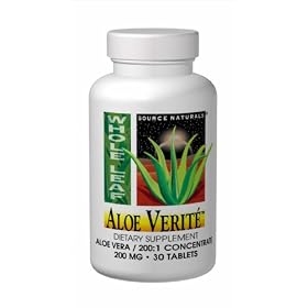 Aloe Verite Whole Leaf Aloe Vera 30 tablets from Source Naturals