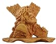 Jesus falling under Cross - olive wood Statue - Museum quality ( 12 inches high )