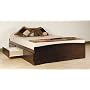 Queen Platform Storage Bed With 6 Drawers - Espresso (espresso) (18.75"h X 63"w X 81.75"d)