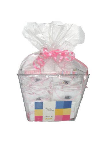 Noa Lily X-Large Layette Gift Basket, Pink Toile, 6 Months