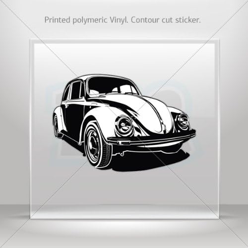Stickers Decal Vw Volkswagen Beetle Decoration Motorbike Racing Garage Store (5 X 3.43 In)