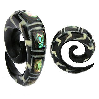 Childrens Toyshop  Jewelry : 0 Gauge Organic Horn Spiral