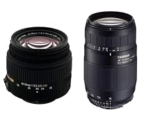 Sigma 18-50mm f/3.5-5.6 DC HSM & Tamron 75-300mm f/4-5.6mm Autofocus Lens Set for the Nikon D700, D300, D200, D100, D90, D80, D70, D50, & D3 Digital SLR Camera