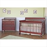 Kalani 4-in-1 Convertible Crib Nursery Set in Cherry