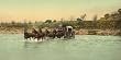 Fording California's Santa Inez River, ca. 1900 - Exceptional Print of a Vintage Photochrom Image from the Library of Congress Collection