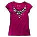 Girls' Cherokee® Pink Glitter Screen Print Necklace Tee