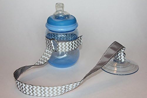 Grey Chevron Suction Sippy Strap