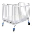 LA Baby Quality Folding Metal Crib