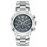 ESQ Mens Quest Chronograph - Silver-Gray Textured Dial - Stainless - Big Date