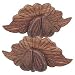 Carved Leaf & Nut Walnut Pulls