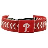 MLB Philadelphia Phillies Team Color Baseball Bracelet - visli.com hot deals