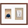 Pearhead Babyprints Wall Frame, Mahogany