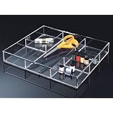 6- Compartment Acrylic Accessory Tray by US Acrylic Inc.