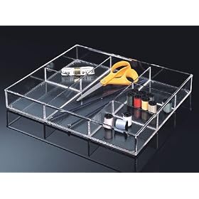 6- Compartment Acrylic Accessory Tray by US Acrylic Inc.