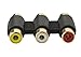 Aurum Cables 3 Pack 3 RCA Female to Female Coupler Jack Adapter