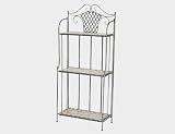 Siena Garden Fiore Regal 143x62 sw/si Gest.:Eisen/Mosaik-Optik