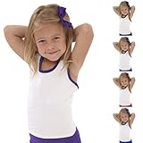 Pizzazz Girl White Red Racerback Dance Tank Top 6-8