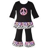 Toddler Girl 4/5T Groovy Boutique Paisley Peace Clothes Toddler Girl 4/5T Groovy Boutique Paisley Peace Clothes