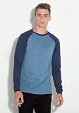 Canvas Men’s Contrast Colored Long-Sleeve Baseball T-Shirt. 3000