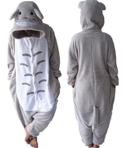 Totoro Kigurumi Pajamas Adult Anime Cosplay Halloween Costume ,size L (70