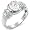 CZ Engagement Silver Ring - size 6